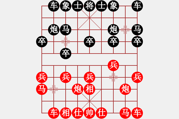 象棋棋譜圖片：小鵬鵬豬紅負(fù)葬心【仙人指路飛相對(duì)卒底炮】 - 步數(shù)：10 