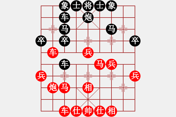 象棋棋譜圖片：2023.7.2.1先負(fù)順炮直車兩頭蛇對雙橫車馬三進四對馬后藏車 - 步數(shù)：30 