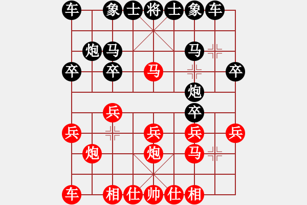 象棋棋譜圖片：奉化劉大師(5r)-勝-物事人非(4r) - 步數(shù)：20 