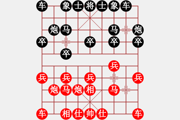 象棋棋譜圖片：一般個棋(1段)-勝-劈菜頭(5段) - 步數(shù)：10 