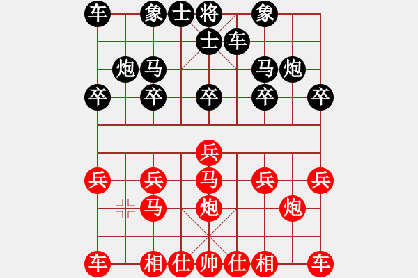 象棋棋譜圖片：劉 忠[紅] -VS- 出頭鳥的勇氣[黑] - 步數(shù)：10 