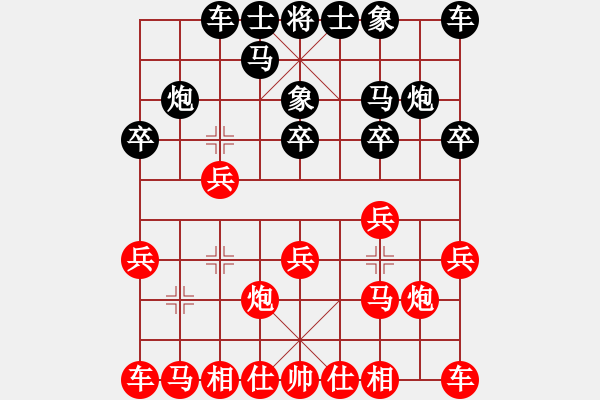 象棋棋譜圖片：1 - 步數(shù)：10 