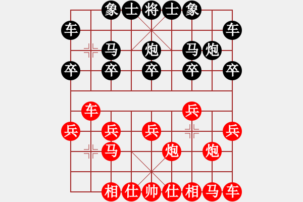 象棋棋譜圖片：后手中炮破過宮炮（秋露夢影修改 - 步數(shù)：10 