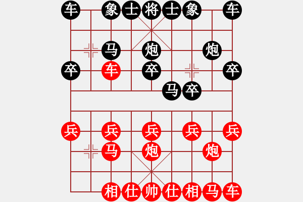 象棋棋譜圖片：弈天大理國對弈執(zhí)黑勝 - 步數(shù)：10 