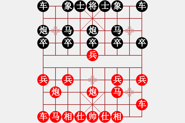 象棋棋譜圖片：榮華(2段)-負(fù)-無(wú)錫陳哥(1段)中炮右橫車對(duì)反宮馬 - 步數(shù)：10 