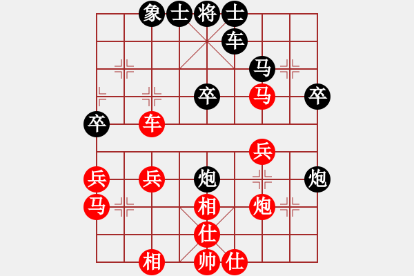 象棋棋譜圖片：秀峰鄉(xiāng)棋王(5段)-和-茗茶棋社(6段) - 步數(shù)：40 