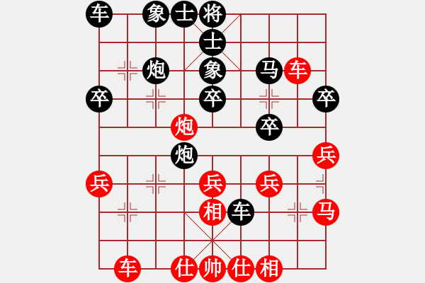 象棋棋譜圖片：歐文[紅] -VS- 邊緣人生[黑] - 步數(shù)：30 