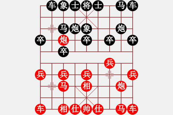 象棋棋谱图片：左文静 先和 党国蕾 - 步数：10 