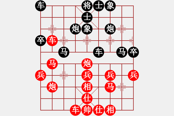 象棋棋譜圖片：奕天名字(9星)-負(fù)-kjlnmb(地煞) - 步數(shù)：30 