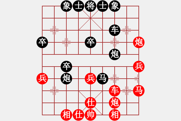 象棋棋譜圖片：率五進一(9星)-和-夢開始地方(9星) - 步數(shù)：40 