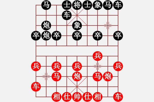 象棋棋譜圖片：橫才俊儒[紅] -VS- 鐵頭和尚[黑] - 步數(shù)：10 