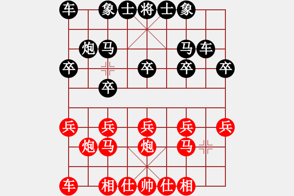 象棋棋譜圖片：溫暖的心[627928132] -VS- 臭棋人家ゞ禾日火因[4429788] - 步數：10 