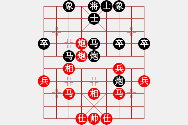 象棋棋譜圖片：14.弈童班主【8-2】（先勝）群【8-1】（D31.中炮進(jìn)三兵對(duì)左炮封車轉(zhuǎn)列炮） - 步數(shù)：40 