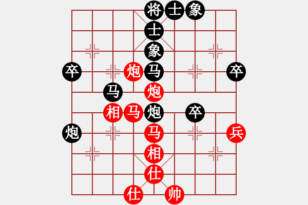 象棋棋譜圖片：14.弈童班主【8-2】（先勝）群【8-1】（D31.中炮進(jìn)三兵對(duì)左炮封車轉(zhuǎn)列炮） - 步數(shù)：50 