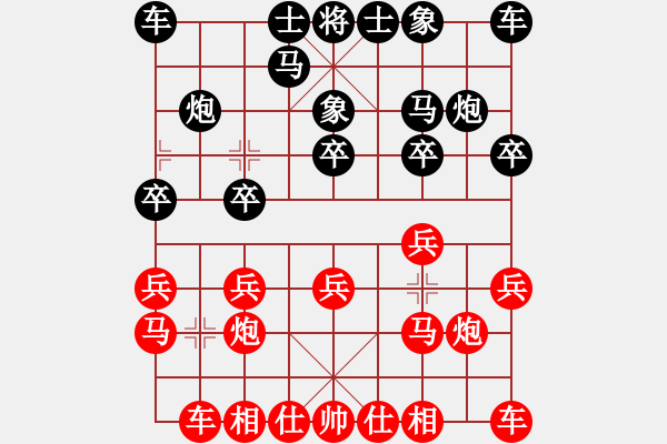 象棋棋譜圖片：第一輪 劉宗澤 先勝 高 鵬 - 步數(shù)：10 