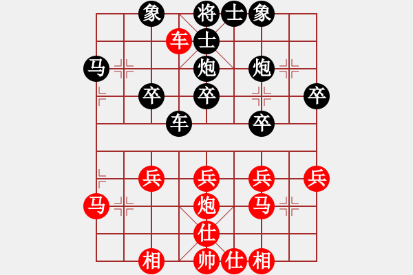 象棋棋譜圖片：橫才俊儒[292832991] -VS- 快樂一點(diǎn)[244971557] - 步數(shù)：30 