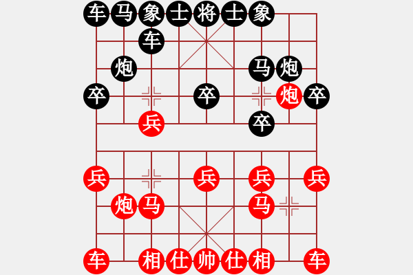 象棋棋譜圖片：追風(fēng)（初級(jí)村冠）先負(fù)惟楚有材（中級(jí)村冠）20240323 17回合.pgn - 步數(shù)：10 