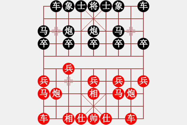 象棋棋谱图片：扬州 朱志全 和 南京 章磊 - 步数：10 