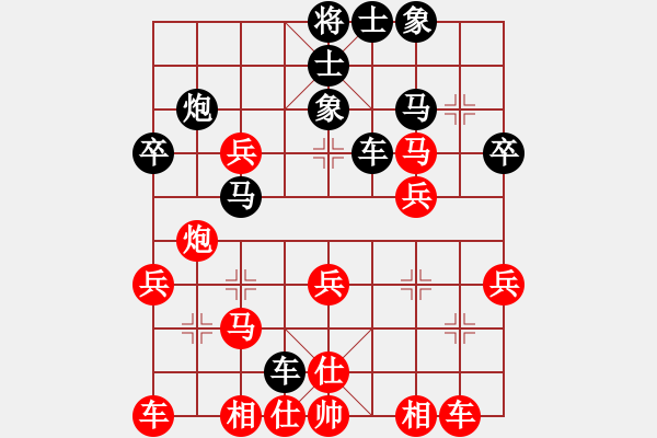 象棋棋譜圖片：上海市象棋協(xié)會隊 張佳雯 勝 河北金環(huán)建設(shè)隊 劉鈺 - 步數(shù)：30 