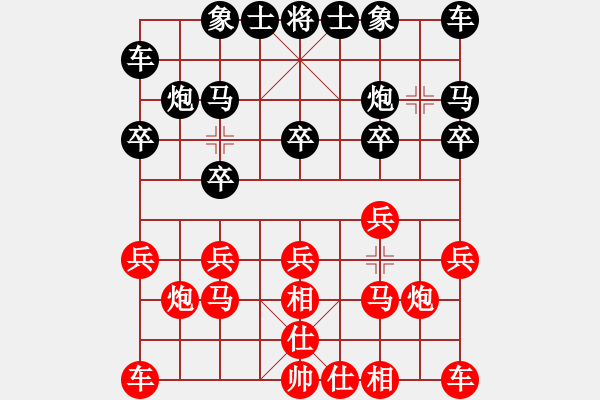 象棋棋譜圖片：*兵馬局后負(fù)：聯(lián)車(chē)遇聯(lián)車(chē) 平炮遭沉炮 - 步數(shù)：10 