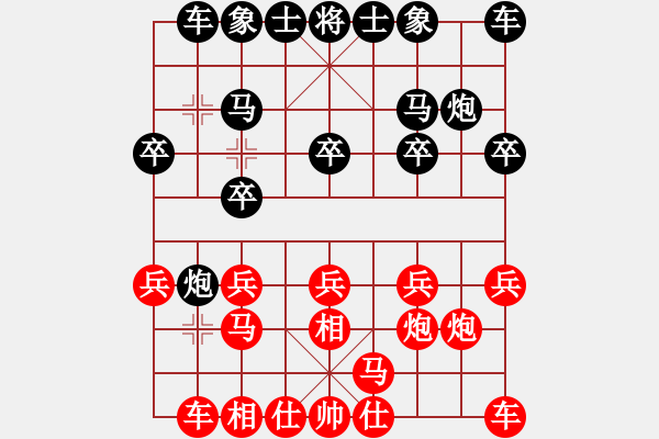 象棋棋譜圖片：七星劍沖兵過(guò)河，炮打?qū)㈤W車(chē)得勝 - 步數(shù)：10 