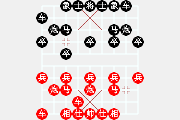 象棋棋譜圖片：付出一切(5段)-負(fù)-中華英雄(5段)中炮右橫車對(duì)屏風(fēng)馬 - 步數(shù)：10 