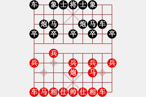 象棋棋譜圖片：6927局 E04-仙人指路對士角炮或過宮炮-天天AI選手FALSE 紅先負 小蟲引擎23層 - 步數(shù)：10 