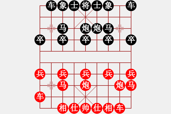 象棋棋譜圖片：爲(wèi) o 噯[紅] -VS- 馬全清[黑] - 步數(shù)：10 