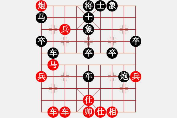 象棋棋譜圖片：列炮中的一個(gè)頑強(qiáng)下法（參閱2003象甲呂欽對(duì)金波）黑應(yīng)走駒1平2雖敗但局面很漫長 - 步數(shù)：60 