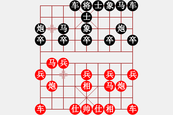 象棋棋譜圖片：因為所以[1245437518] -VS- 魚我所欲[381809851] - 步數(shù)：10 