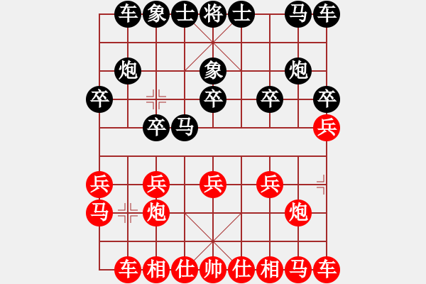 象棋棋譜圖片：玩命的微笑(9星)-和-杏花村牧童(9星) - 步數(shù)：10 