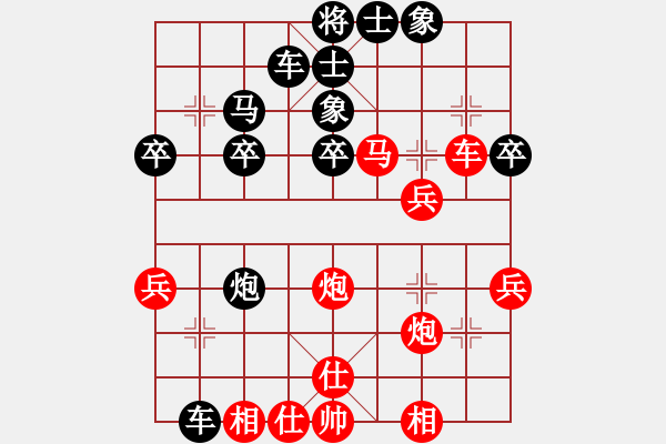 象棋棋譜圖片：柏春林 負(fù) 郝永林 D14 順炮直車對緩開車 黑過河炮 - 步數(shù)：40 