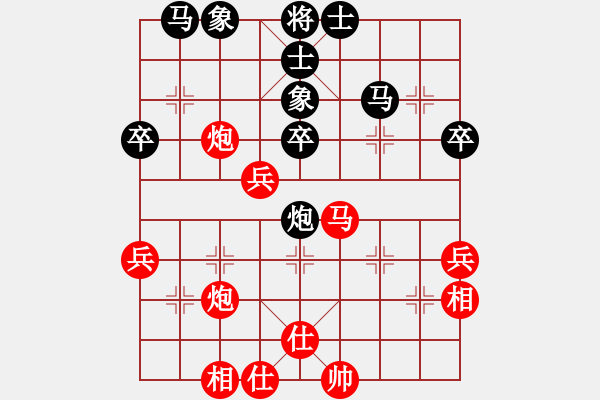 象棋棋譜圖片：中炮七路馬對(duì)屏風(fēng)馬 紅左馬盤河 四川 李少庚 勝 廣東 李鴻嘉 - 步數(shù)：50 