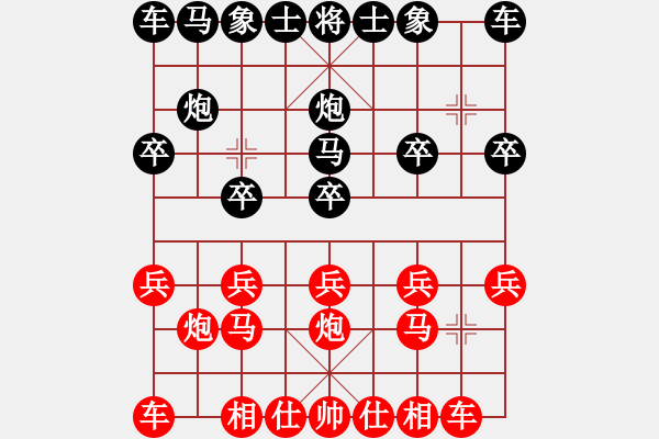 象棋棋譜圖片：嘴角揚(yáng)揚(yáng)[50129759] -VS- 歷經(jīng)戰(zhàn)火的軍人[823069781] - 步數(shù)：10 