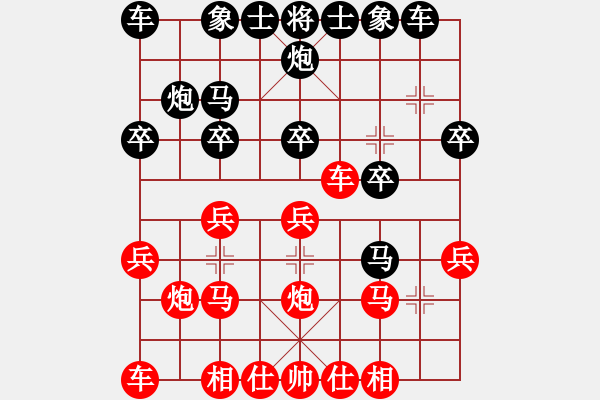 象棋棋譜圖片：506-4張業(yè)權(quán)（丹）和王嘉豪（雪） - 步數(shù)：20 