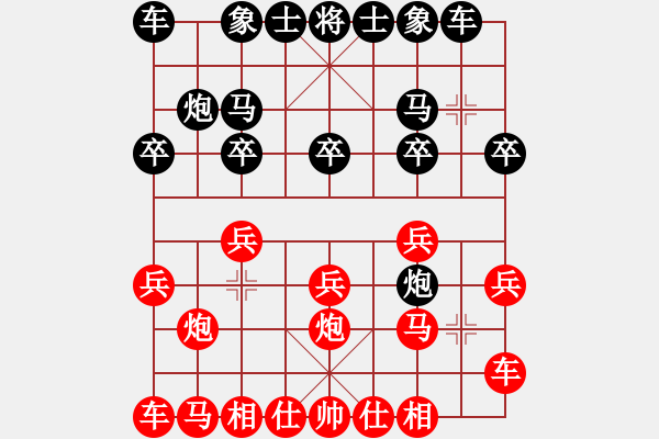 象棋棋譜圖片：橫才俊儒[292832991] -VS- 小魚兒[1146088762] - 步數(shù)：10 