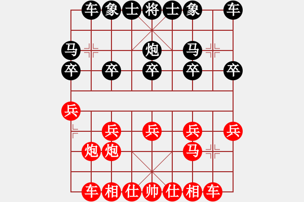 象棋棋譜圖片：黃笑(4段)-勝-苦果(5段) - 步數(shù)：10 