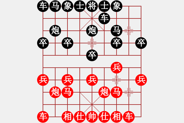 象棋棋譜圖片：你瞅啥[3120933086] -VS- 橫才俊儒[292832991] - 步數(shù)：10 