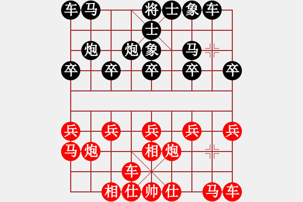 象棋棋谱图片：杨枝校红先和许银川 - 步数：10 