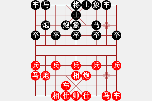 象棋棋譜圖片：楊枝校紅先和許銀川 - 步數(shù)：10 