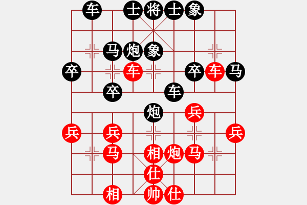 象棋棋譜圖片：2006年弈天迪瀾杯賽第五輪：英雄一號(hào)(初級(jí))-和-好漢關(guān)勝(9段) - 步數(shù)：30 