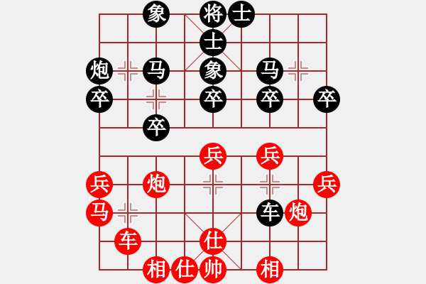 象棋棋譜圖片：魚(yú)網(wǎng)(4段)-負(fù)-魯西棋王(3段) - 步數(shù)：30 