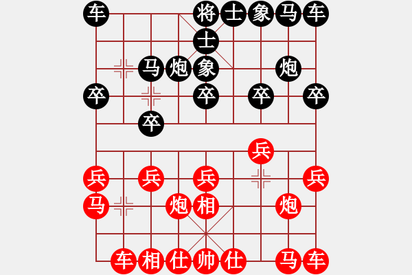 象棋棋谱图片：王新光 先和 林伟国 - 步数：10 
