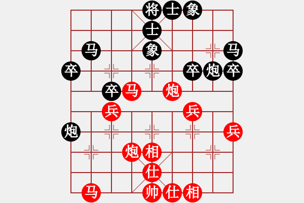 象棋棋譜圖片：潁洲郡王(8段)-勝-草埠湖農場(9段) - 步數(shù)：40 