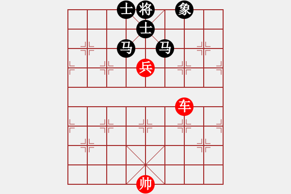 象棋棋譜圖片：第4節(jié)車兵類共（17局）第10局車高兵例和雙馬單缺象 - 步數(shù)：0 