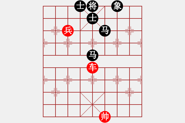 象棋棋譜圖片：第4節(jié)車兵類共（17局）第10局車高兵例和雙馬單缺象 - 步數(shù)：10 