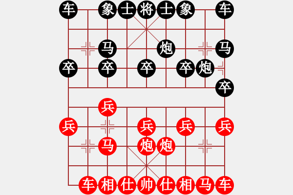 象棋棋譜圖片：優(yōu)勢(shì)超時(shí)：再次試用怪異布局 - 步數(shù)：10 