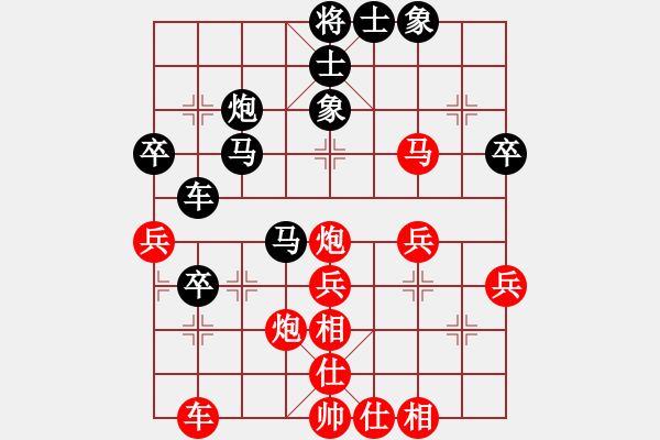 象棋棋譜圖片：九陽神功(9段)-勝-煙臺(tái)路邊棋(6段) - 步數(shù)：40 