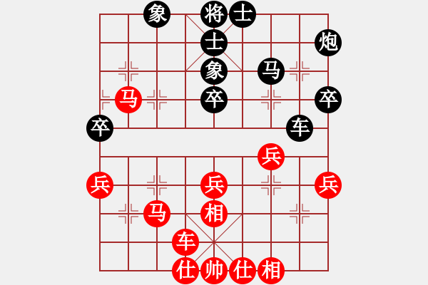 象棋棋譜圖片：中華駙馬(4段)-和-弈弈不舍(5段) - 步數(shù)：40 