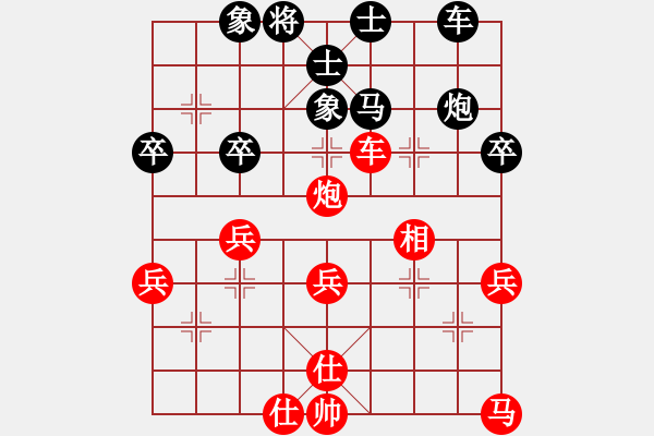 象棋棋譜圖片：【中】雨中的風(fēng)[黑] -VS- 【中】醉棋渡河[紅] - 步數(shù)：40 